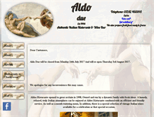 Tablet Screenshot of aldos-ristorante.co.uk